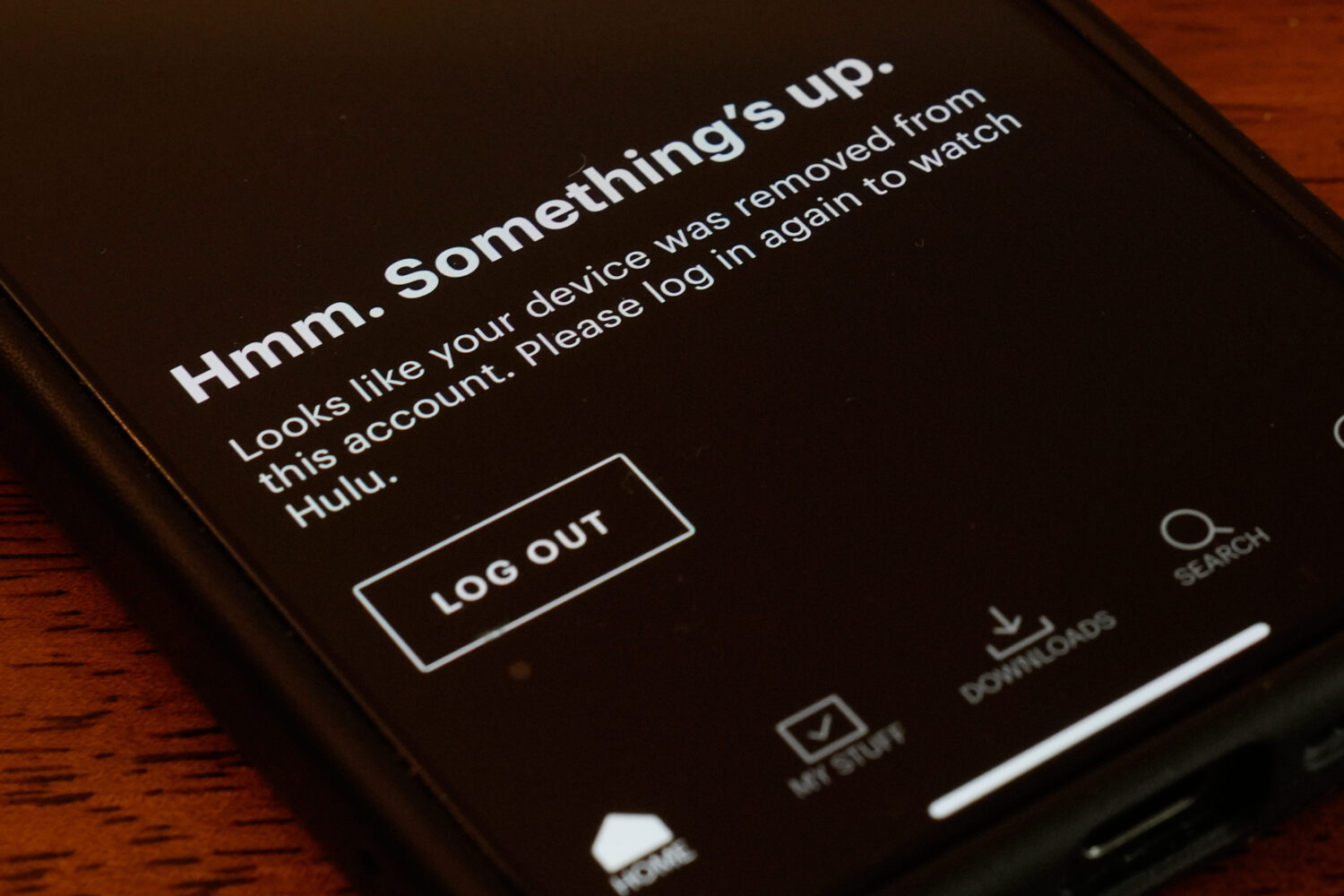 A Hulu mobile app shows it is not available during the Amazon Web Services outage, Monday, Oct. 20,...