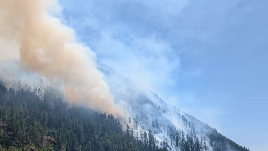 Bear Gulch wildfire Mason County wildfire smoke...