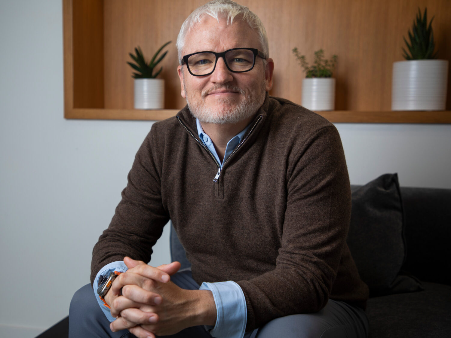 Ares Management partner Joel Holsinger poses for a portrait at his office in the Buckhead neighborh...