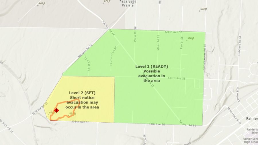 Thurston County brush fire...