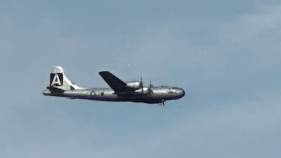 A Renton-made Boeing B-29 bomber, one of the company's most recognizable aircraft, took part in aro...