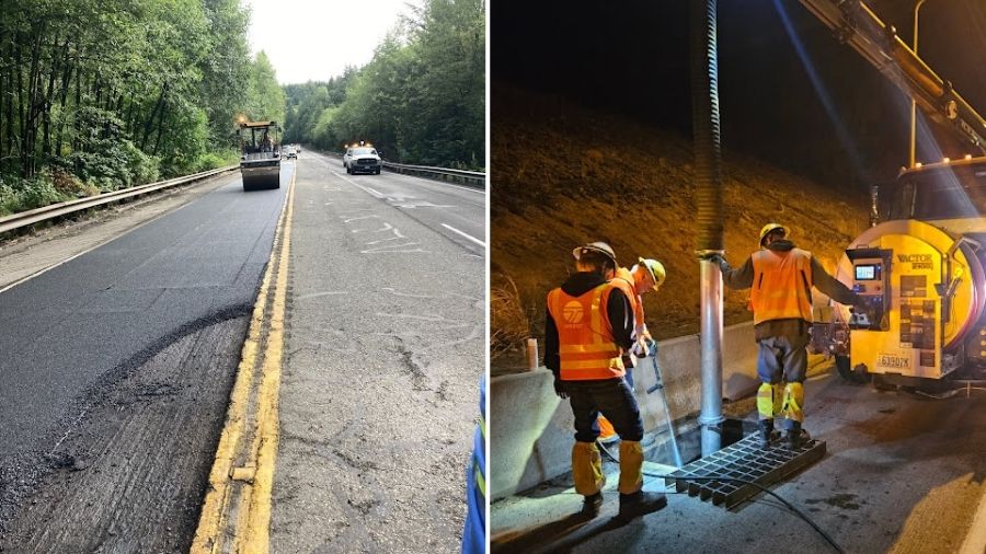 WSDOT crews working on various construction projects throughout the summer. (Photos courtesy of WSD...