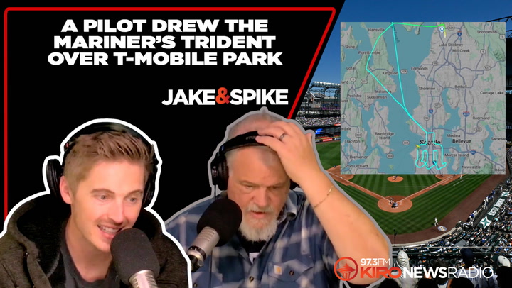 Watch Pilot Draws Trident in the Sky for the Seattle Mariners